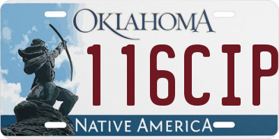 OK license plate 116CIP