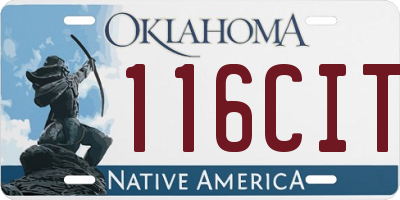 OK license plate 116CIT