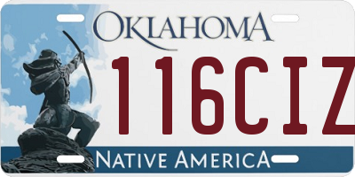 OK license plate 116CIZ