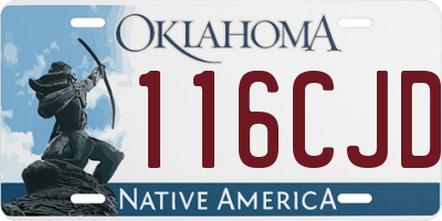 OK license plate 116CJD