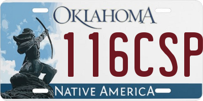 OK license plate 116CSP