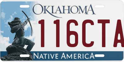 OK license plate 116CTA