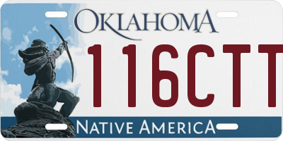 OK license plate 116CTT