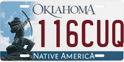 OK license plate 116CUQ