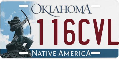 OK license plate 116CVL