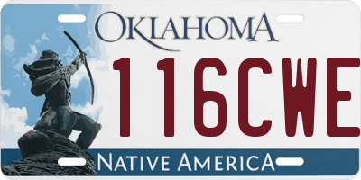 OK license plate 116CWE