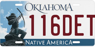 OK license plate 116DET
