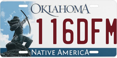 OK license plate 116DFM