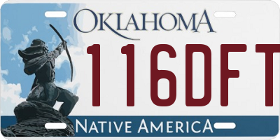 OK license plate 116DFT