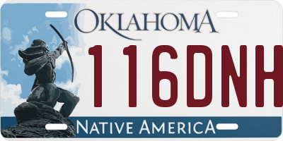 OK license plate 116DNH