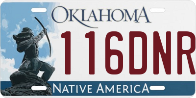 OK license plate 116DNR