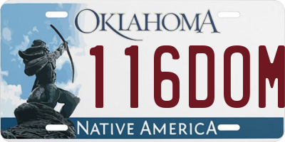 OK license plate 116DOM