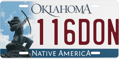OK license plate 116DON