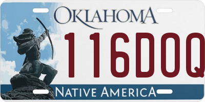 OK license plate 116DOQ