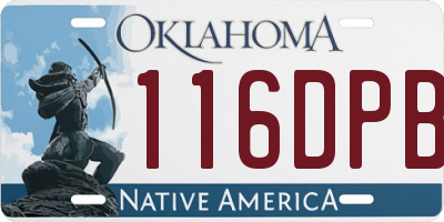 OK license plate 116DPB