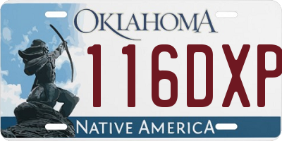 OK license plate 116DXP