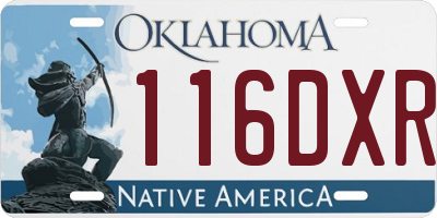 OK license plate 116DXR