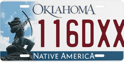 OK license plate 116DXX