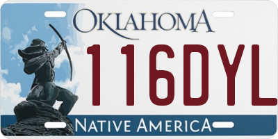 OK license plate 116DYL