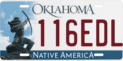 OK license plate 116EDL