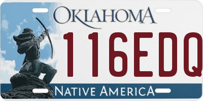 OK license plate 116EDQ