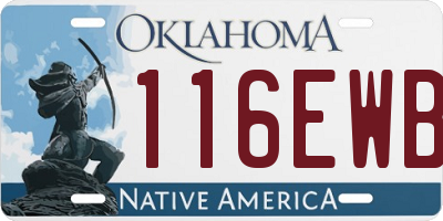 OK license plate 116EWB