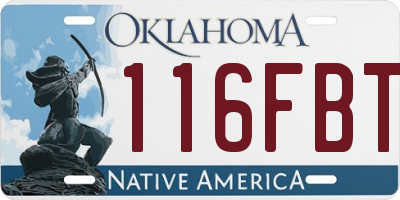 OK license plate 116FBT