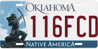 OK license plate 116FCD
