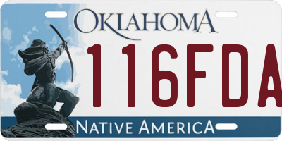 OK license plate 116FDA