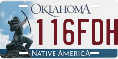 OK license plate 116FDH