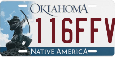 OK license plate 116FFV