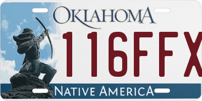 OK license plate 116FFX