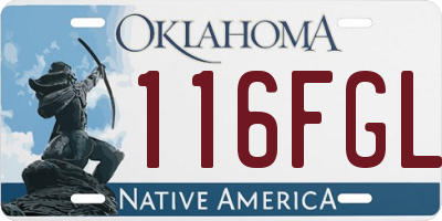 OK license plate 116FGL