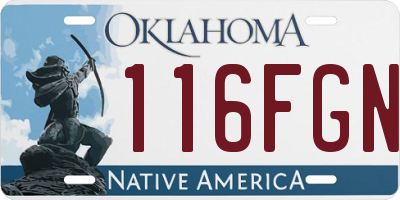 OK license plate 116FGN