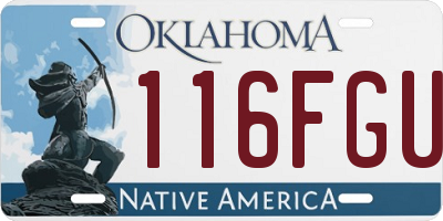 OK license plate 116FGU