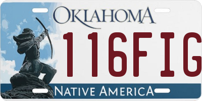 OK license plate 116FIG