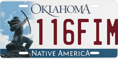 OK license plate 116FIM
