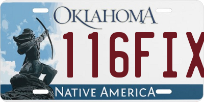 OK license plate 116FIX
