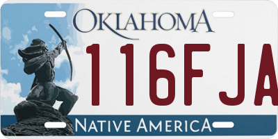 OK license plate 116FJA