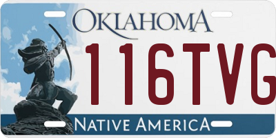 OK license plate 116TVG