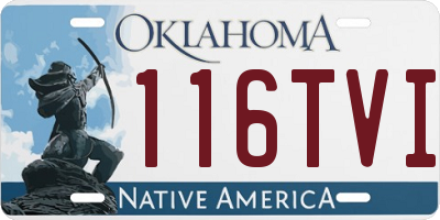 OK license plate 116TVI