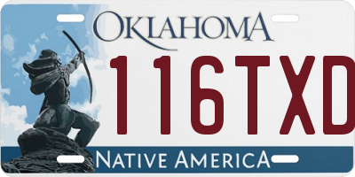 OK license plate 116TXD