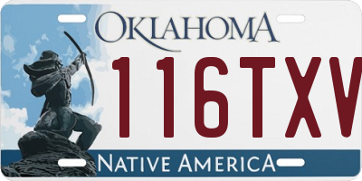 OK license plate 116TXV
