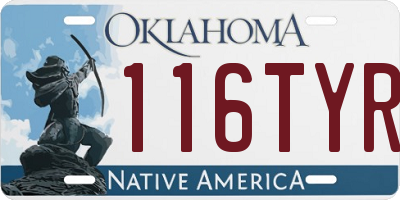 OK license plate 116TYR