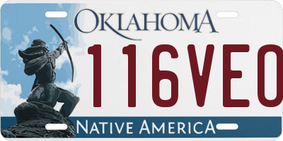 OK license plate 116VEO