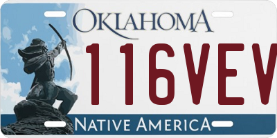 OK license plate 116VEV
