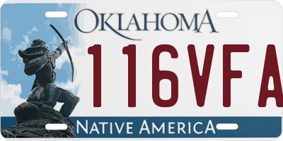 OK license plate 116VFA