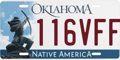OK license plate 116VFF
