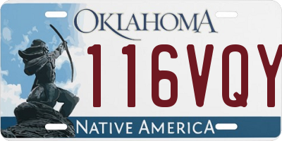 OK license plate 116VQY