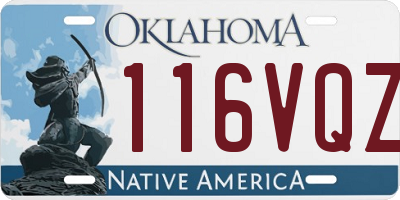 OK license plate 116VQZ